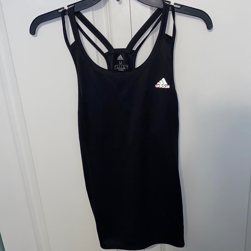 Adidas women’s sports running medium black tank top